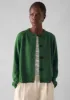 Eden Wool Cashmere Raglan Cardigan | Mineral Green sold by TOAST