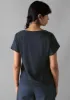 V-Neck Organic Cotton Tee | Anthracite sold by TOAST