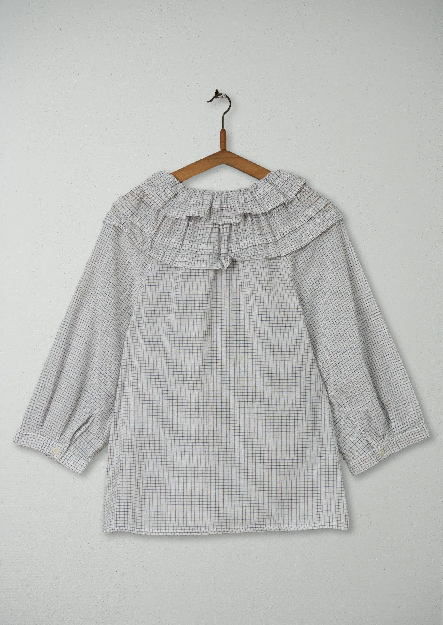 Reworn Ruffled Collar Shirt Size L (218) | Ecru/Multi sold by TOAST product image thumbnail 2
