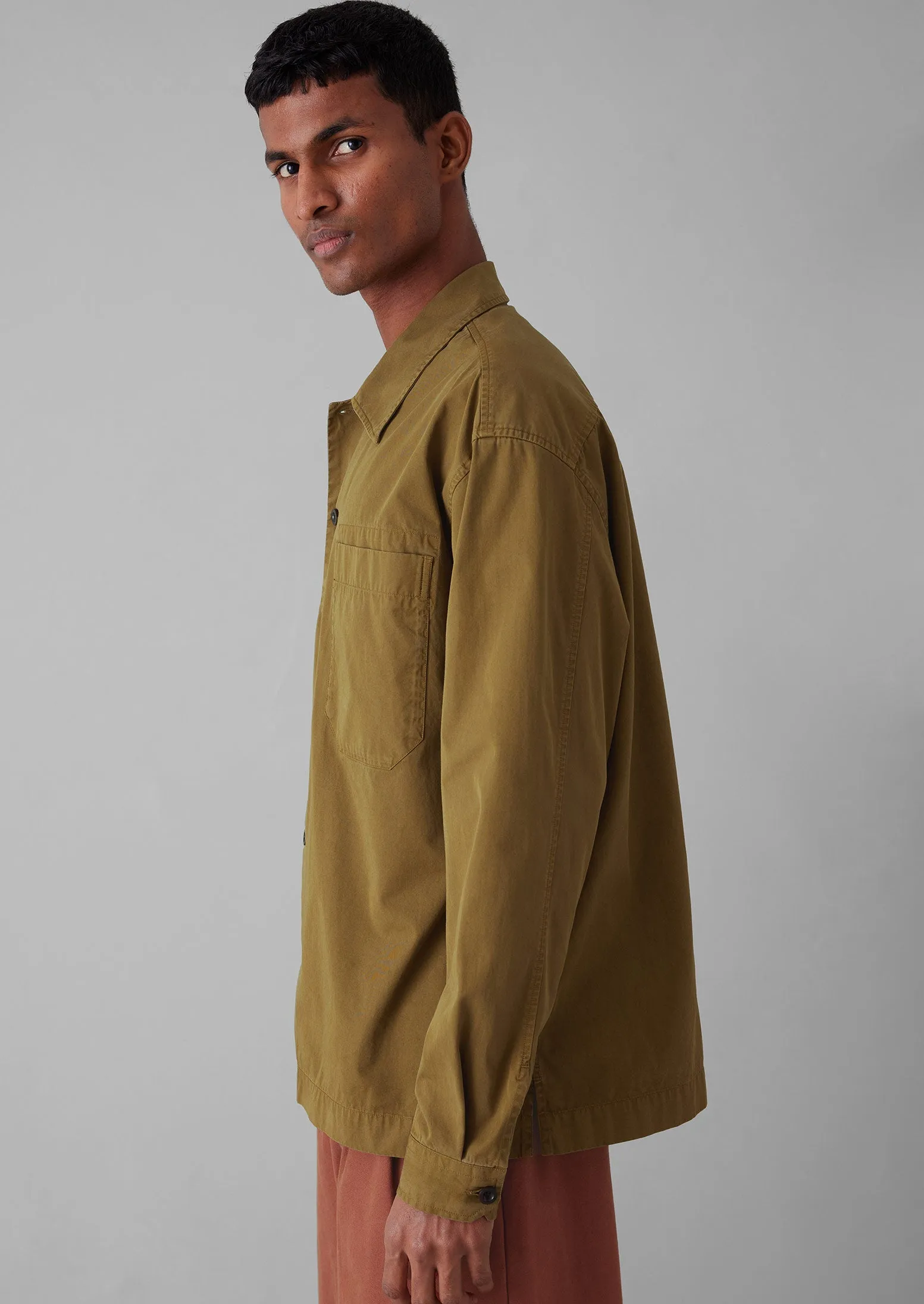 Garment Dyed Cotton Twill Shirt | Golden Sand sold by TOAST product image thumbnail 3