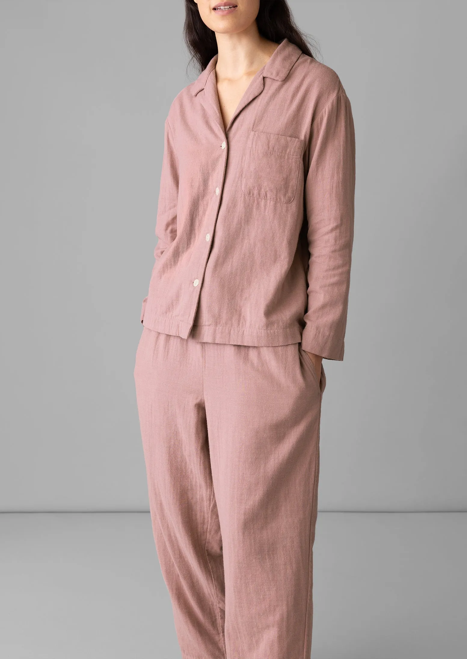 Mia Soft Double Cotton Pyjamas | Pink sold by TOAST product image thumbnail 2