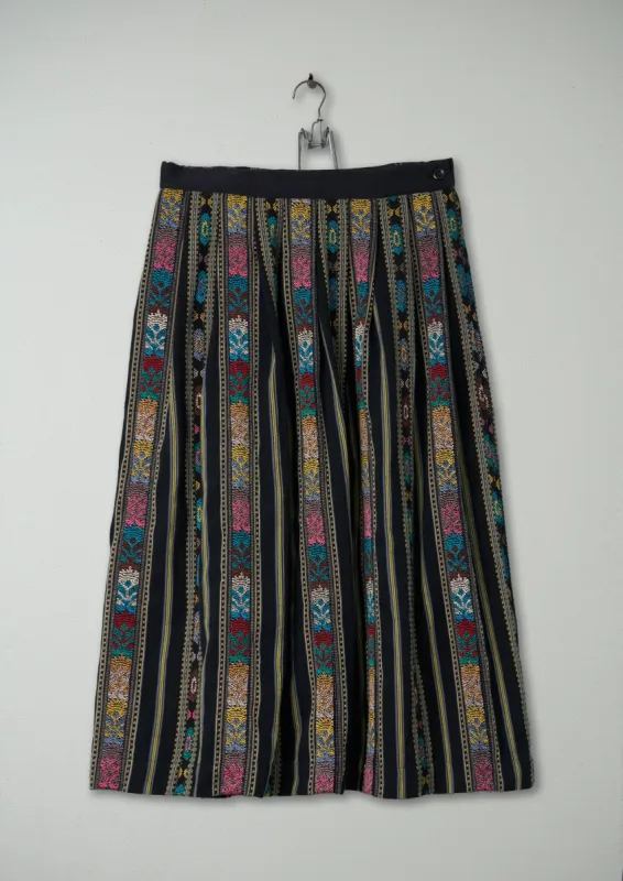 Reworn Embroidered Skirt Size 12 (091) | Multi sold by TOAST