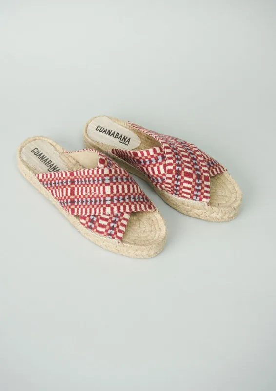 Reworn Hand Woven Espadrilles Size 38 (046) | Red sold by TOAST