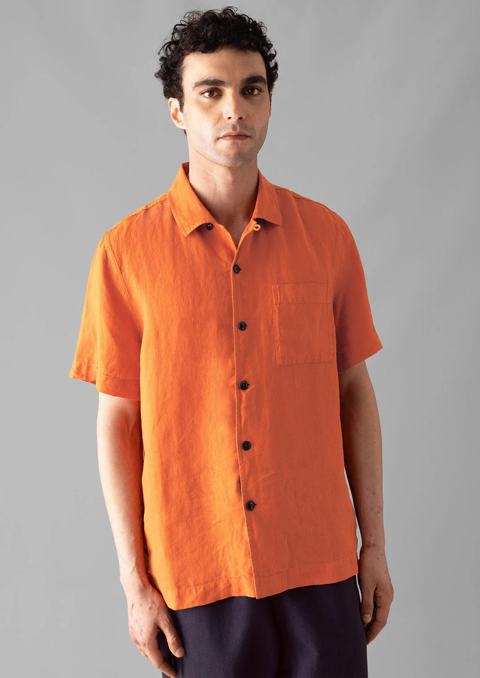 Linen Short Sleeve Shirt | Clementine sold by TOAST product image thumbnail 2