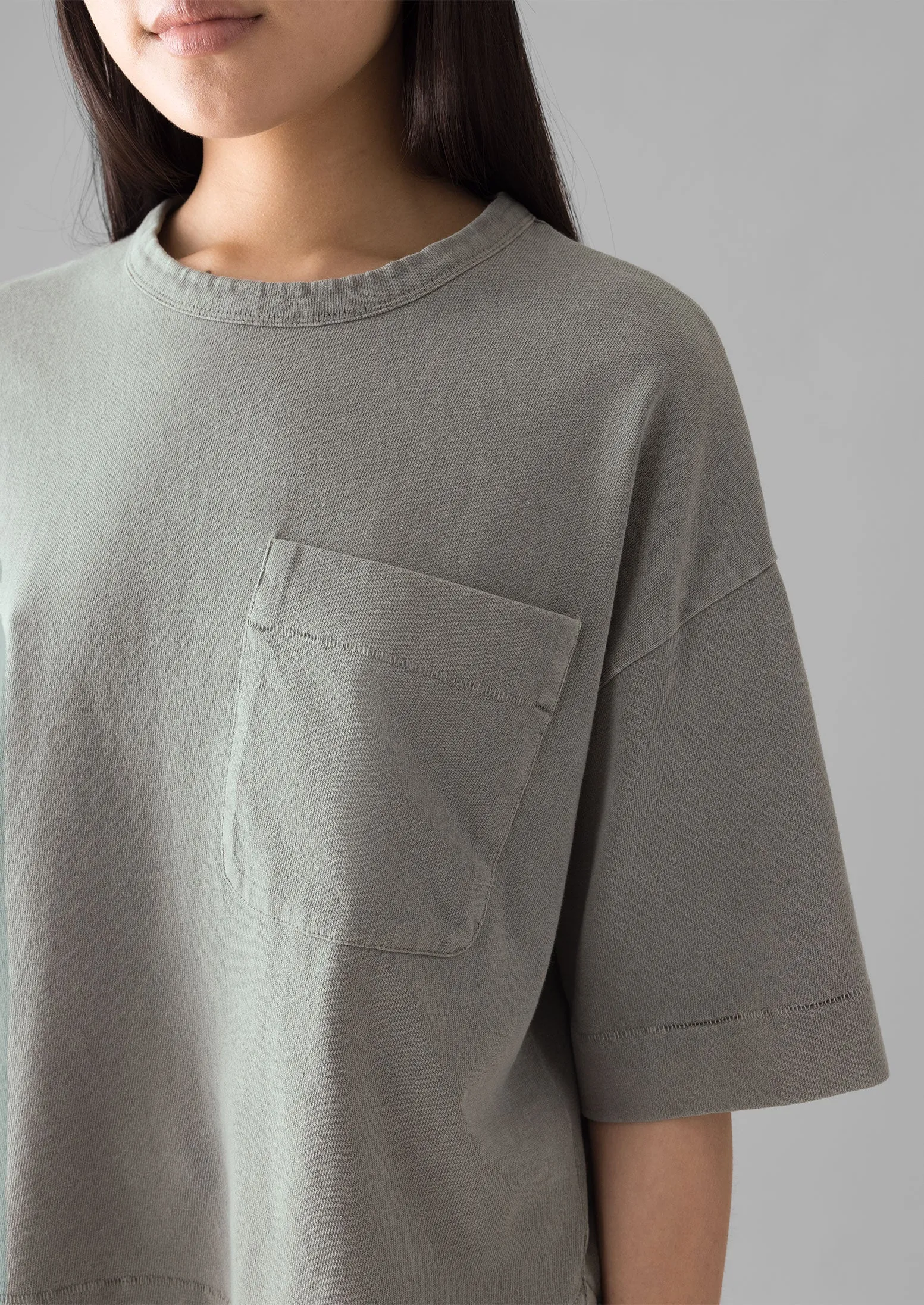Mineral Dyed Cotton Boxy Tee | Carbon sold by TOAST product image thumbnail 2