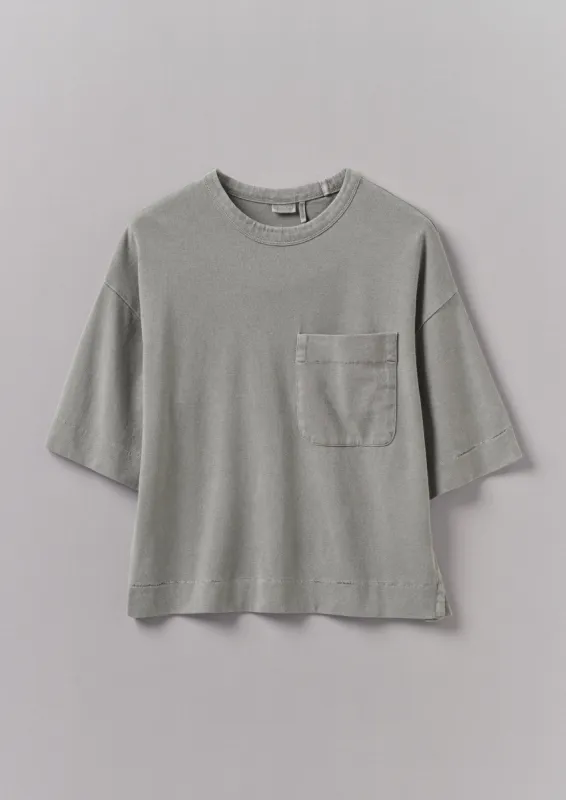 Mineral Dyed Cotton Boxy Tee | Carbon sold by TOAST
