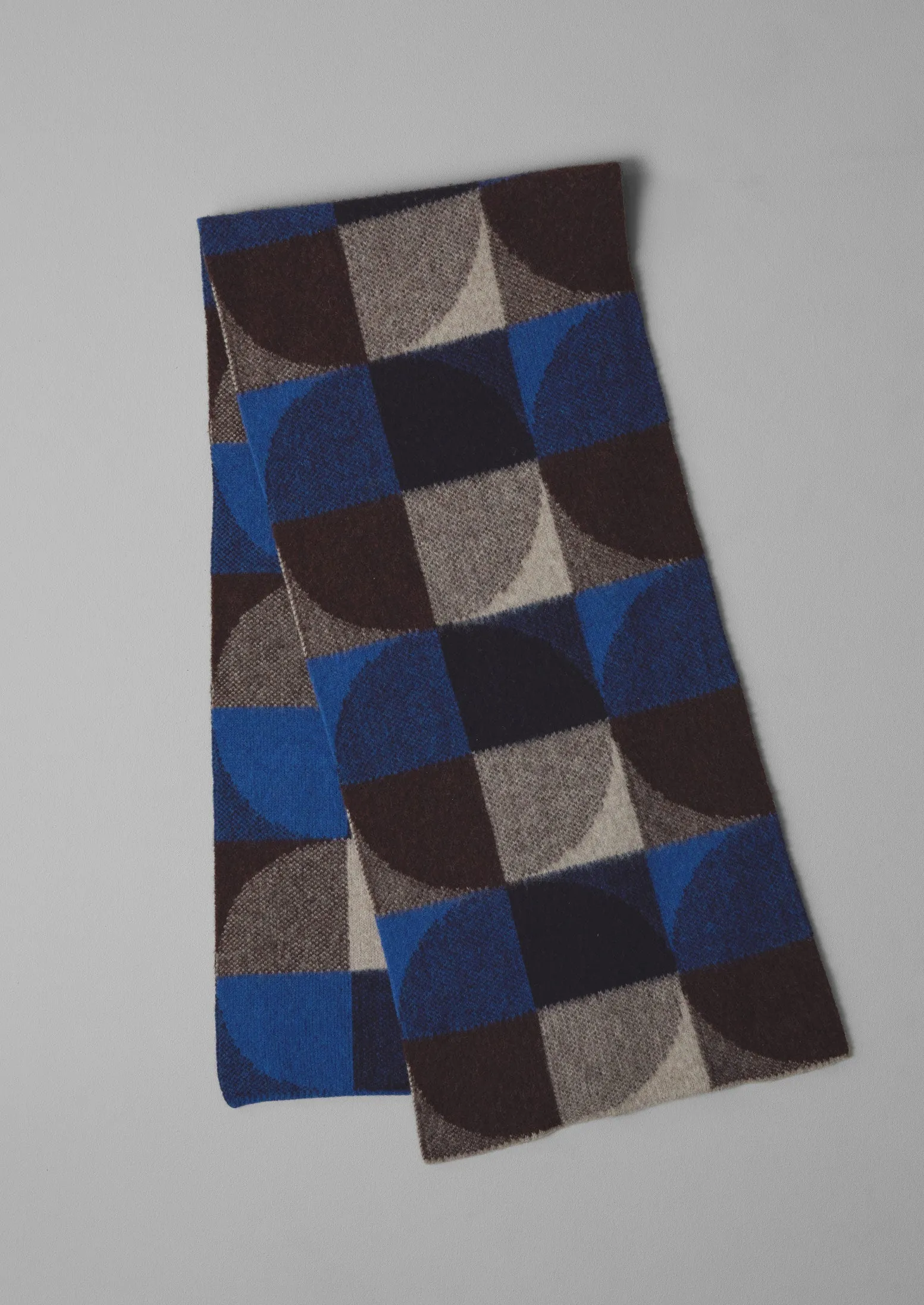 Colour Block Wool Scarf | Charcoal Multi sold by TOAST product image thumbnail 5