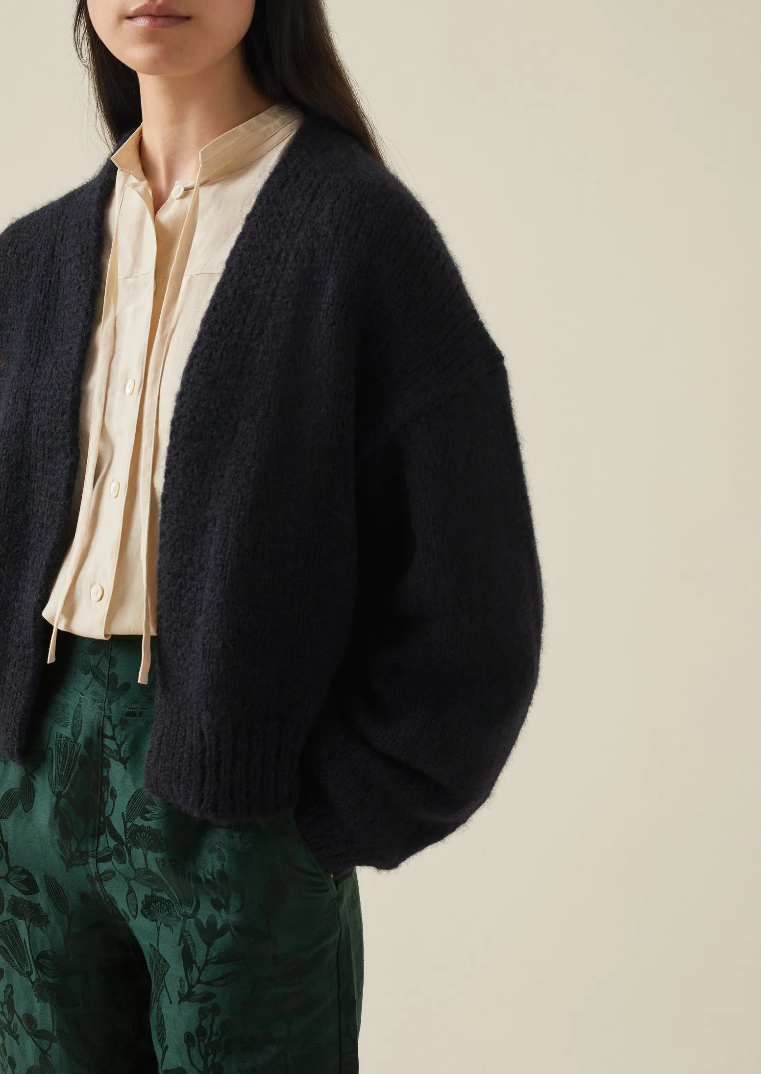 Lofty Alpaca Blend Cardigan | Navy sold by TOAST product image thumbnail 2