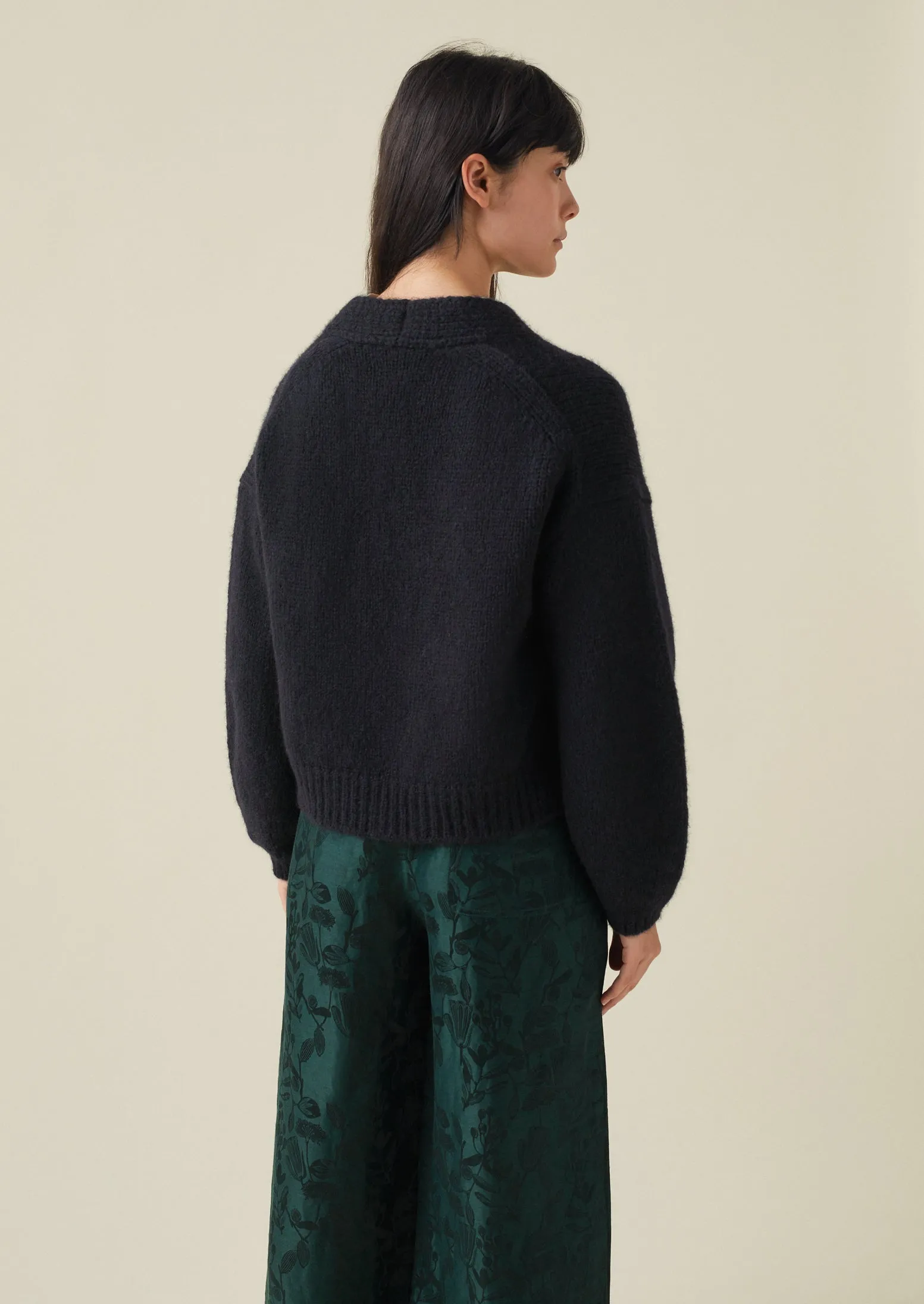 Lofty Alpaca Blend Cardigan | Navy sold by TOAST product image thumbnail 3