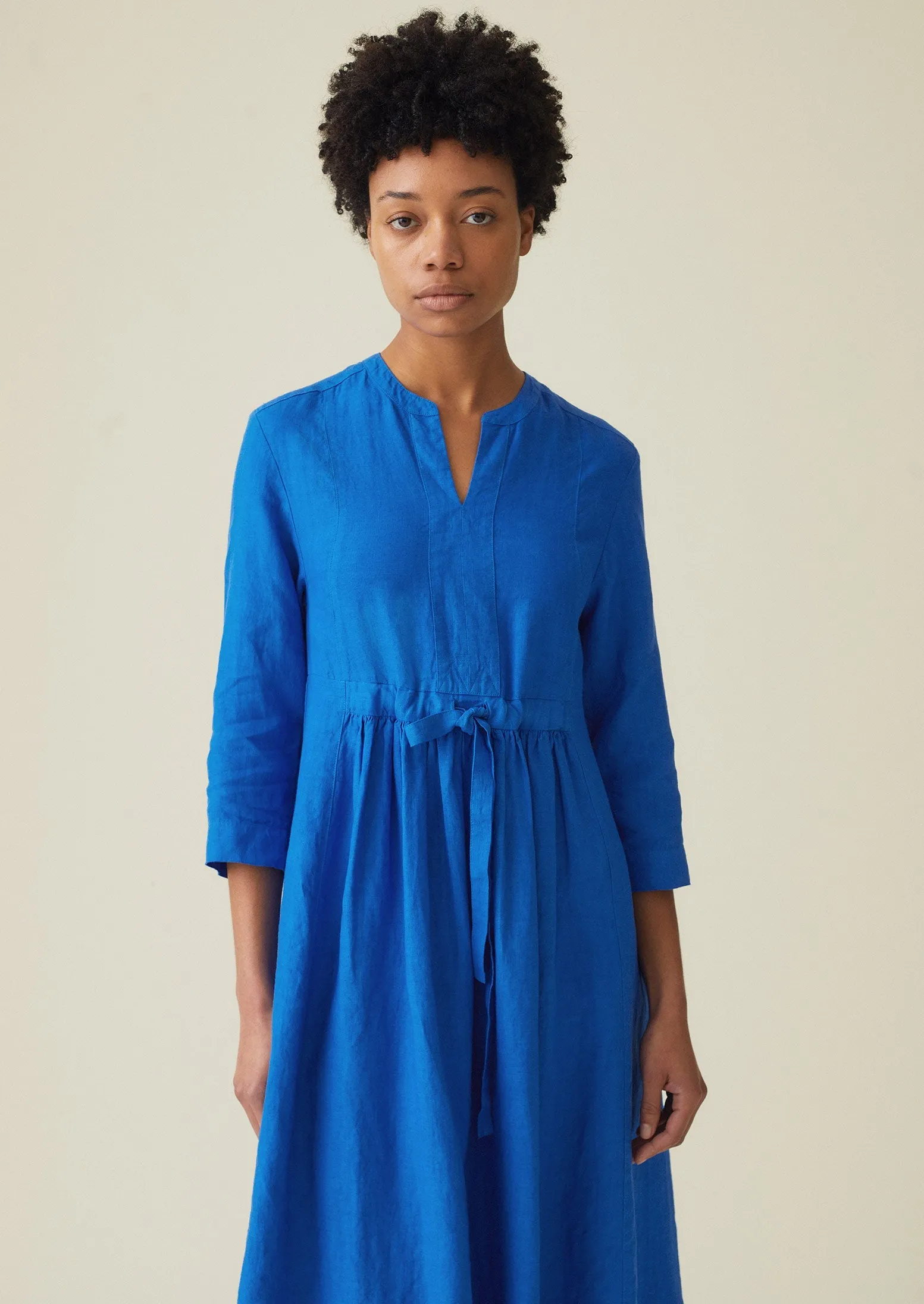 navy linen dress midi Navy Blue Maxi Linen Dress 5683