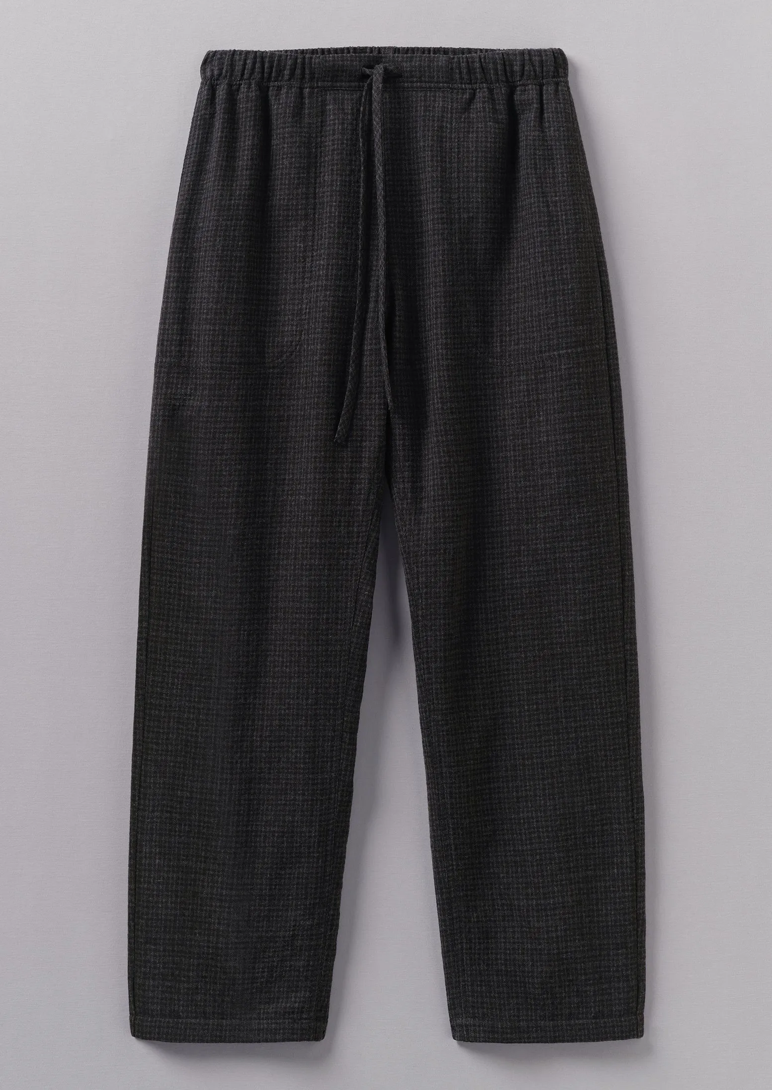 Suki Wool Cotton Seersucker Check Trousers | Carbon | Parallel