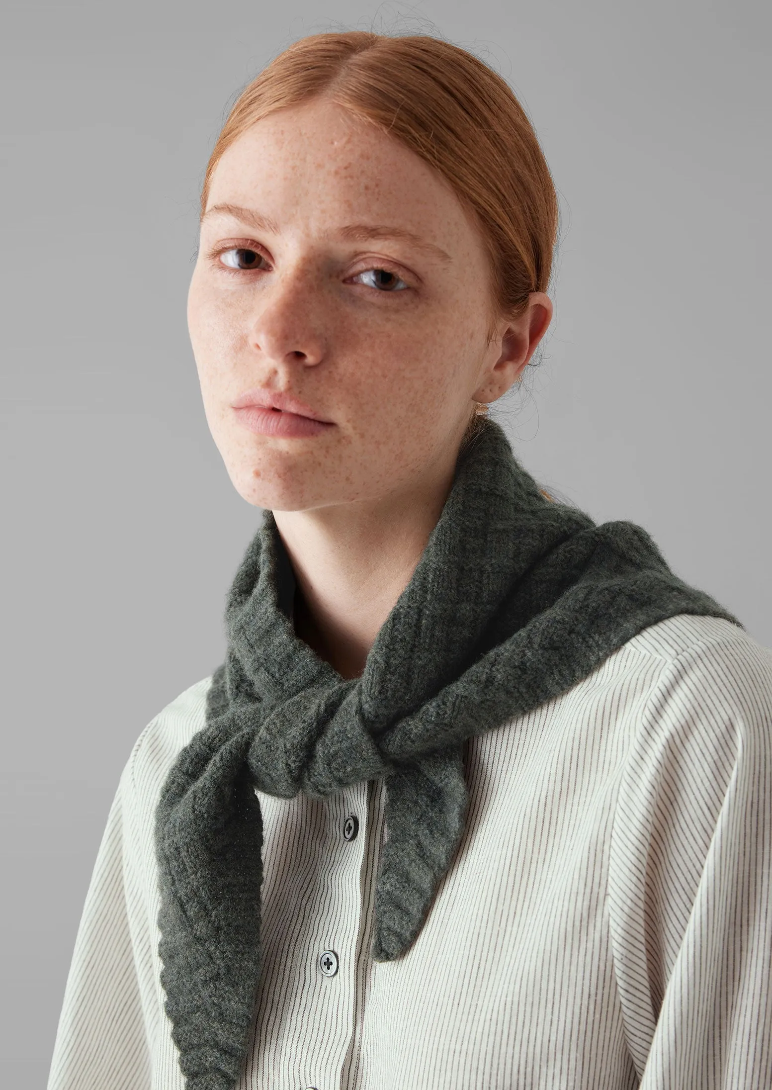 Knitted Wool Bandana | Seaweed sold by TOAST product image thumbnail 2