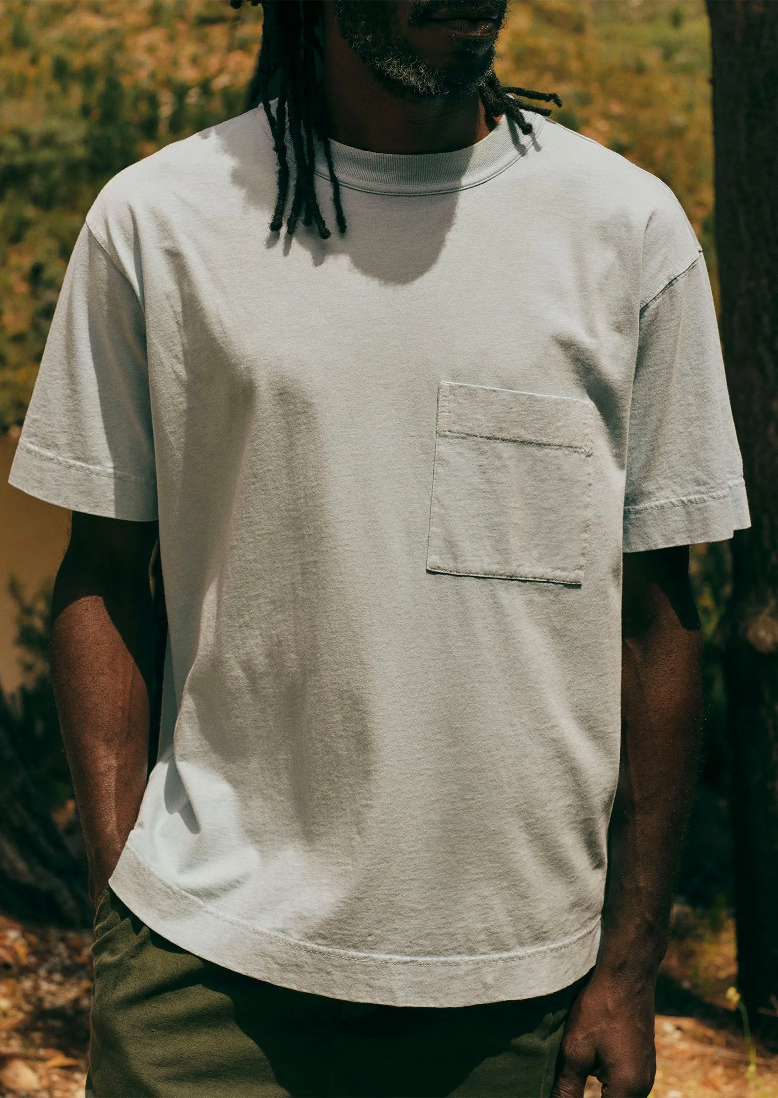 Mineral Dyed Organic Cotton Tee | Sky Blue sold by TOAST product image thumbnail 2