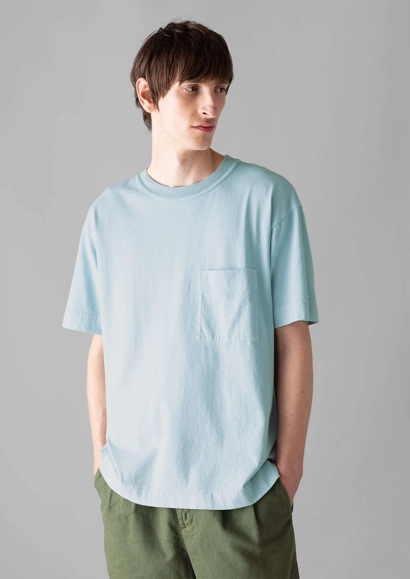 Mineral Dyed Organic Cotton Tee | Sky Blue sold by TOAST product image thumbnail 3