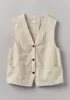 Cotton Linen Canvas Waistcoat Top | Wood Ash sold by TOAST