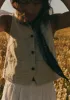 Cotton Linen Canvas Waistcoat Top | Wood Ash sold by TOAST