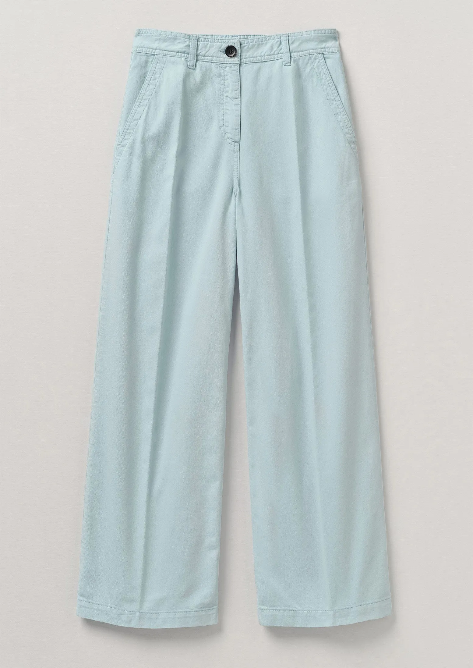 Garment Dyed Organic Denim Trousers | Pale Blue sold by TOAST