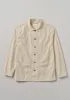 Crinkle Organic Cotton Stripe Shirt | Oyster Grey/Birch sold by TOAST