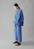 Garment Dyed Linen Oversized Shirt | Blue Violane sold by TOAST