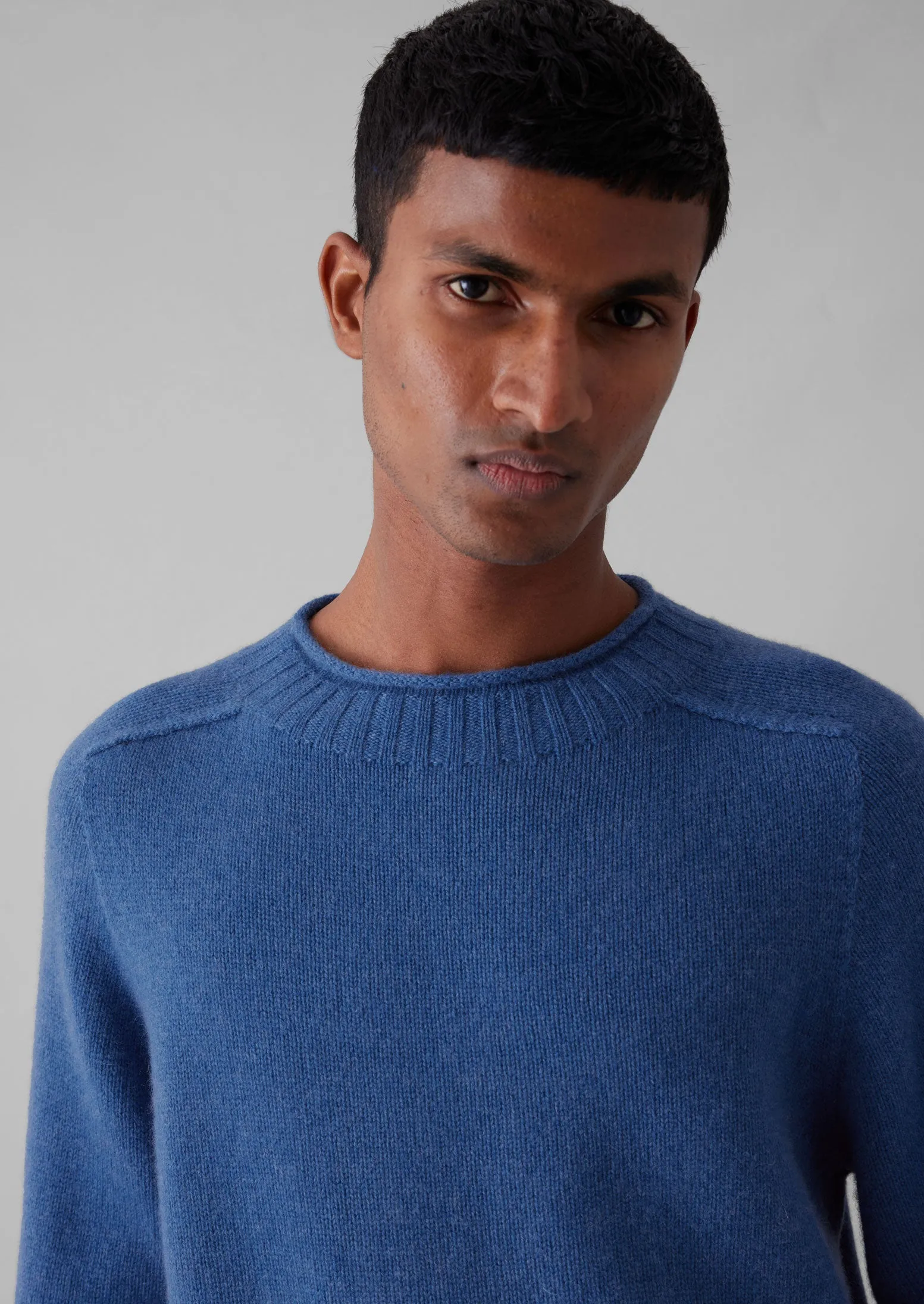 Seamless Wool Cashmere Sweater | Slate Blue sold by TOAST product image thumbnail 3