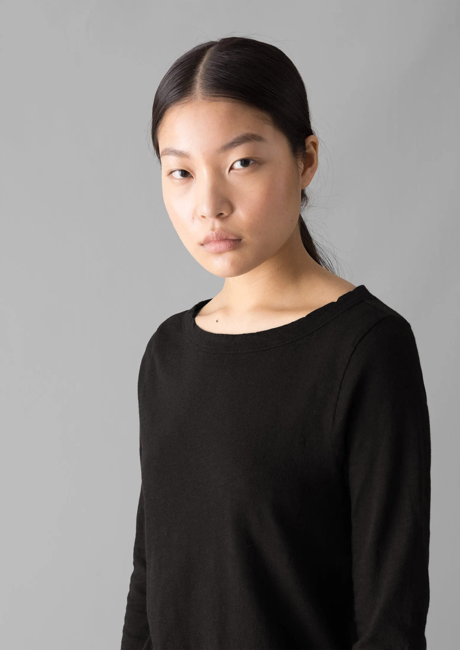 Lia Garment Dyed Boat Neck Tee | Carbon Black sold by TOAST product image thumbnail 3