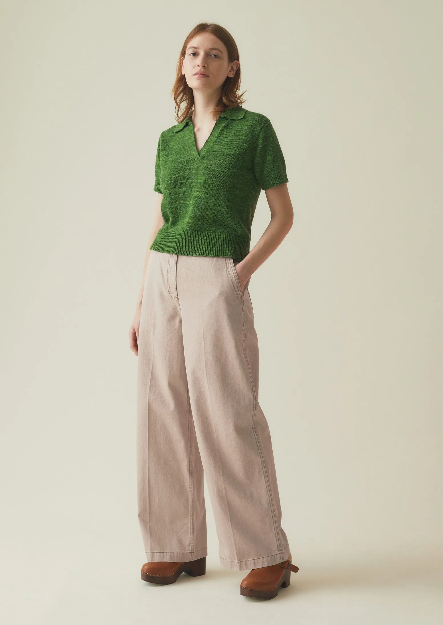 Flat Front Denim Trousers | Clay sold by TOAST product image thumbnail 2