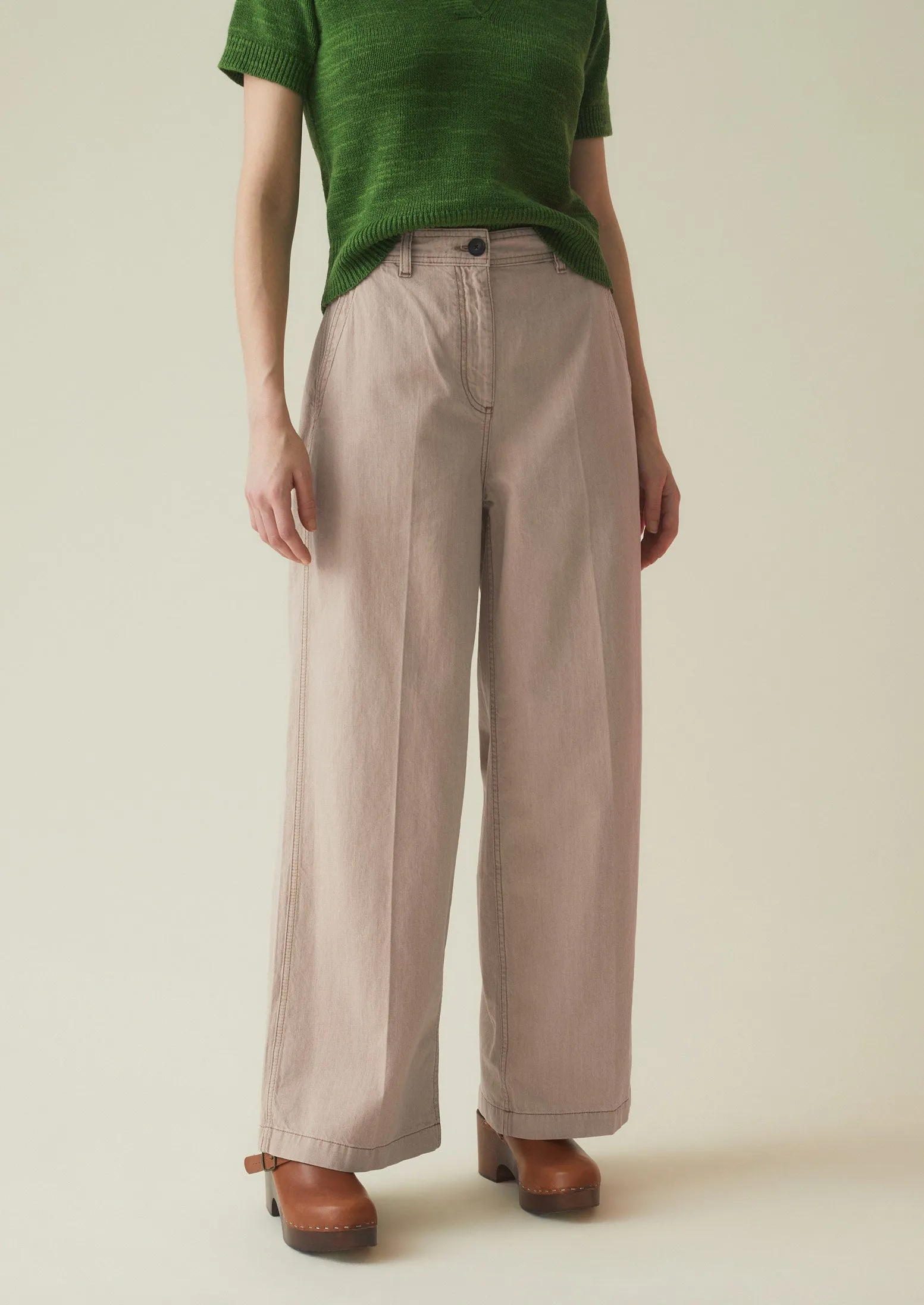 Flat Front Denim Trousers | Clay sold by TOAST product image thumbnail 3