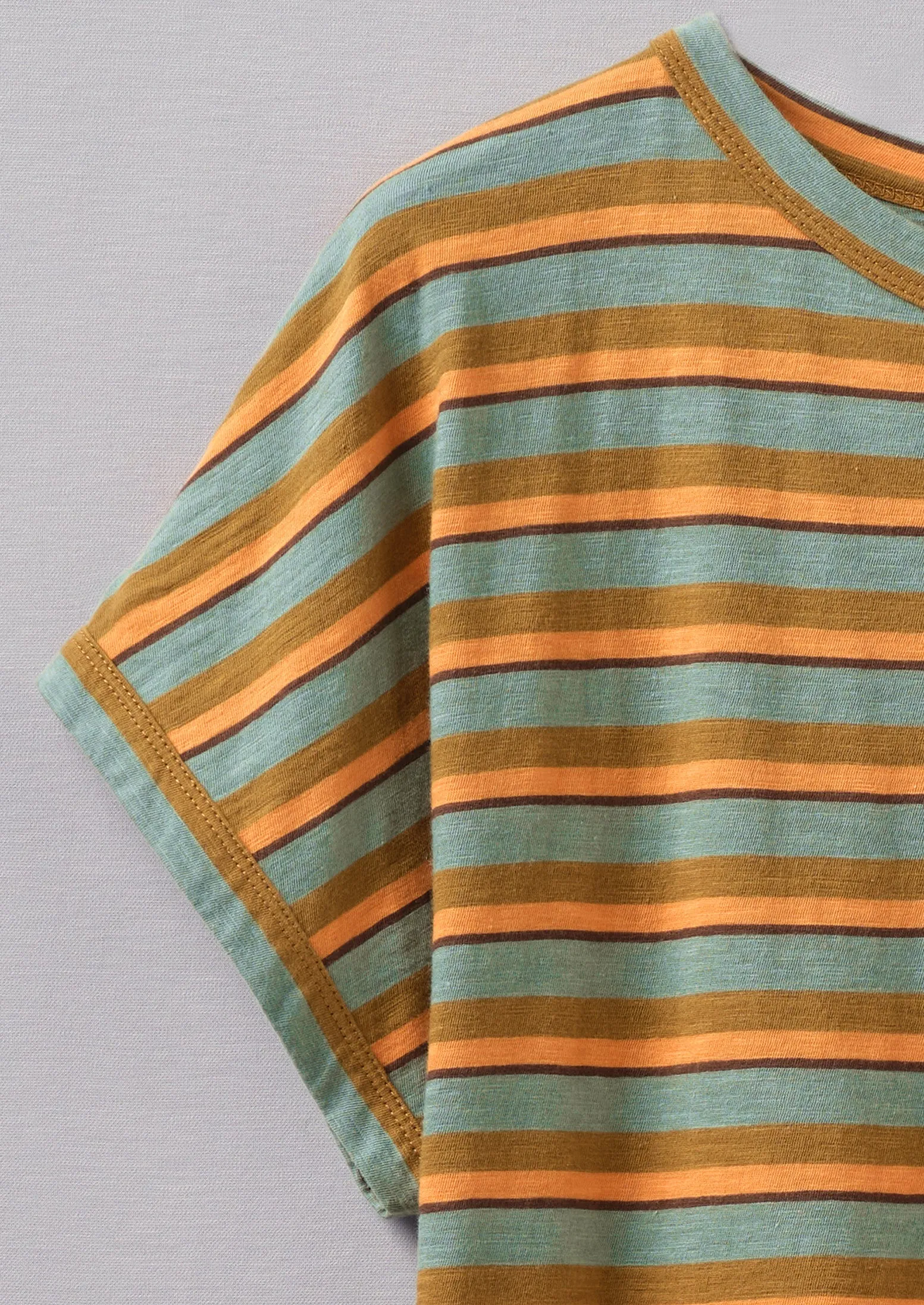 Alda Stripe Organic Cotton Easy Tee | Herb/Cider sold by TOAST product image thumbnail 4