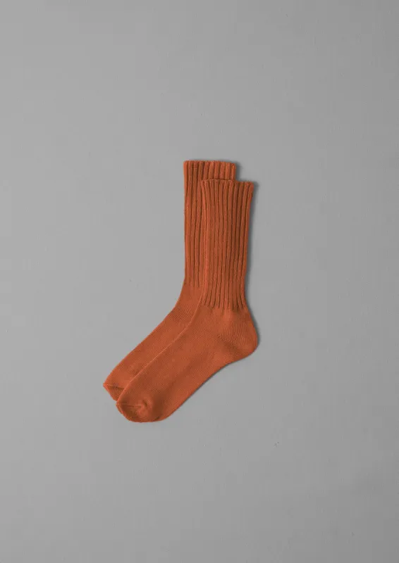 Escuyer Cotton Socks | Rust sold by TOAST