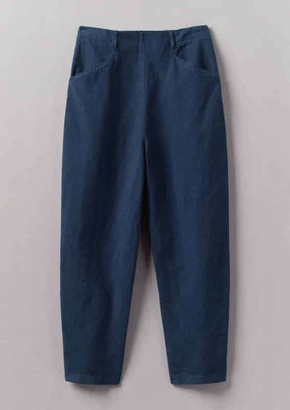 Alix Overdyed Stripe Trousers | Dark Indigo sold by TOAST