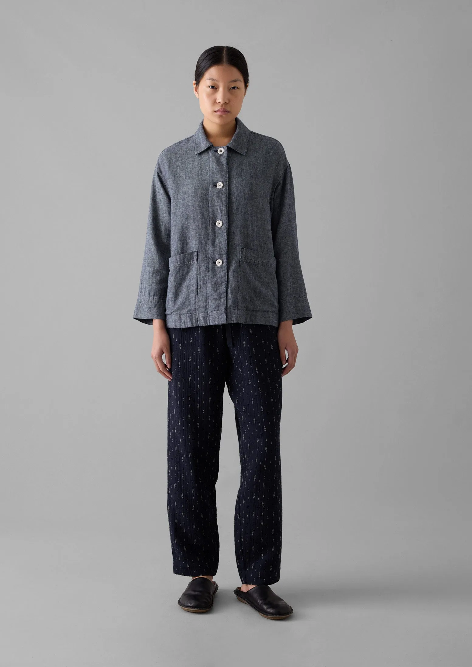 Cotton Linen Twill Shirt | Indigo Blue sold by TOAST product image thumbnail 3