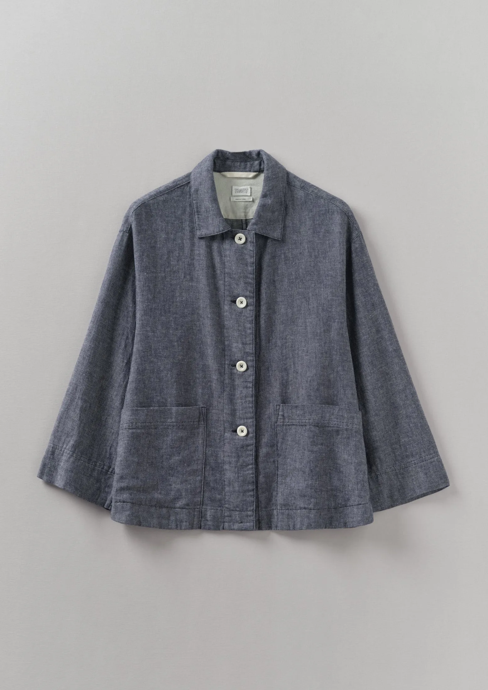 Cotton Linen Twill Shirt | Indigo Blue sold by TOAST