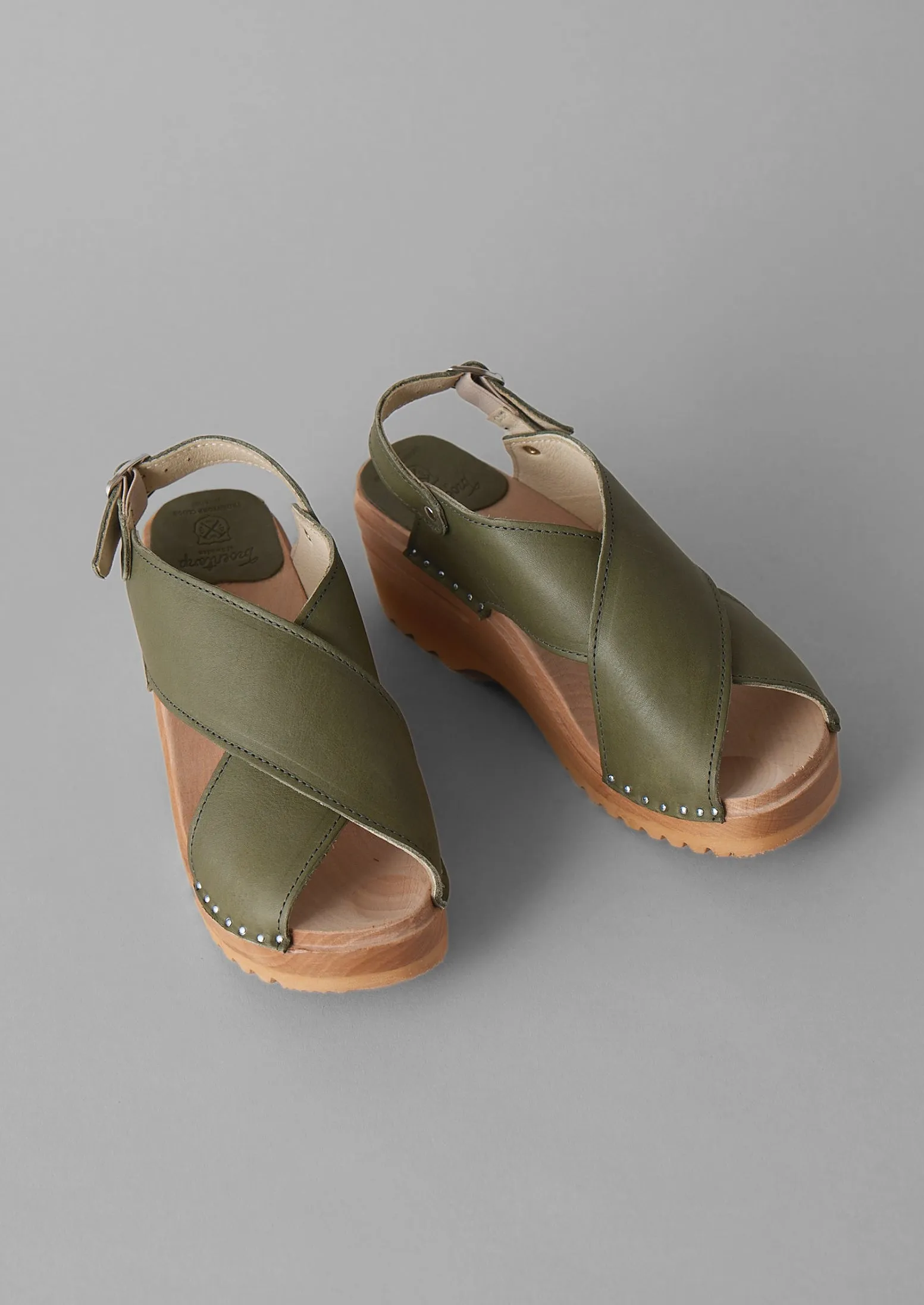 Troentorp Leather Clog Sandals | Agave sold by TOAST