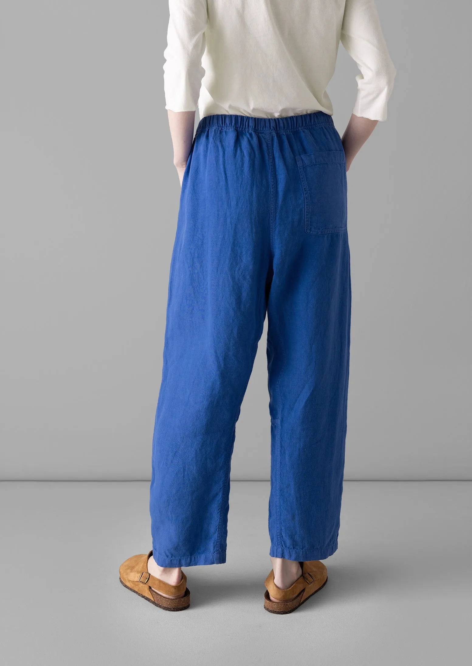Panelled Garment Dyed Linen Trousers | Sapphire sold by TOAST product image thumbnail 3