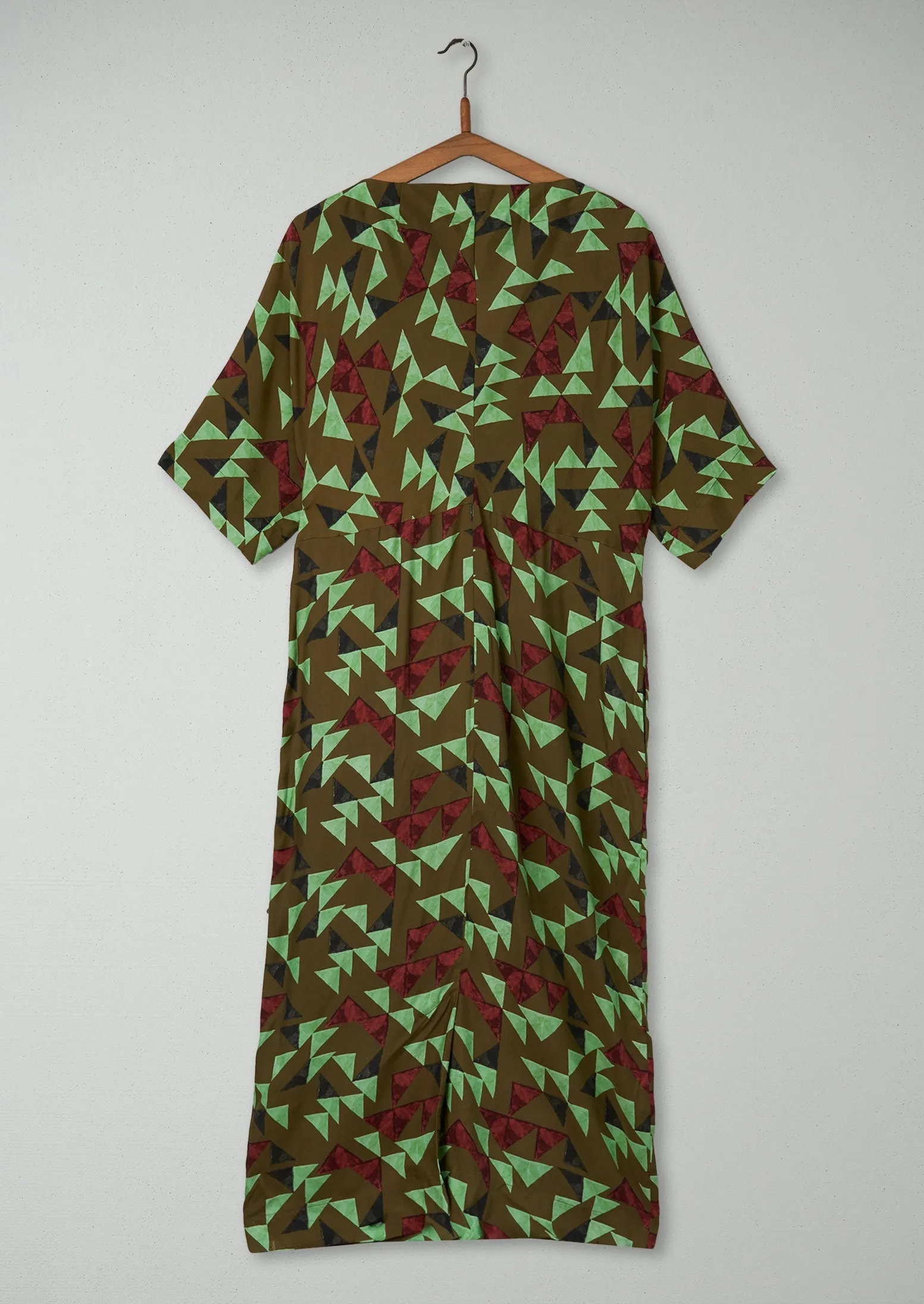 Reworn Tie Waist Dress Size S (452) | Olive Green sold by TOAST product image thumbnail 2