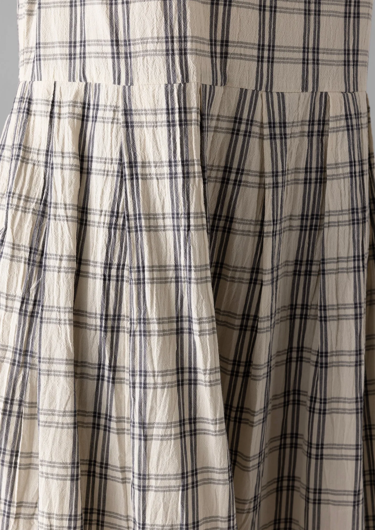 Iku Check Cotton Dress | Sand sold by TOAST product image thumbnail 3