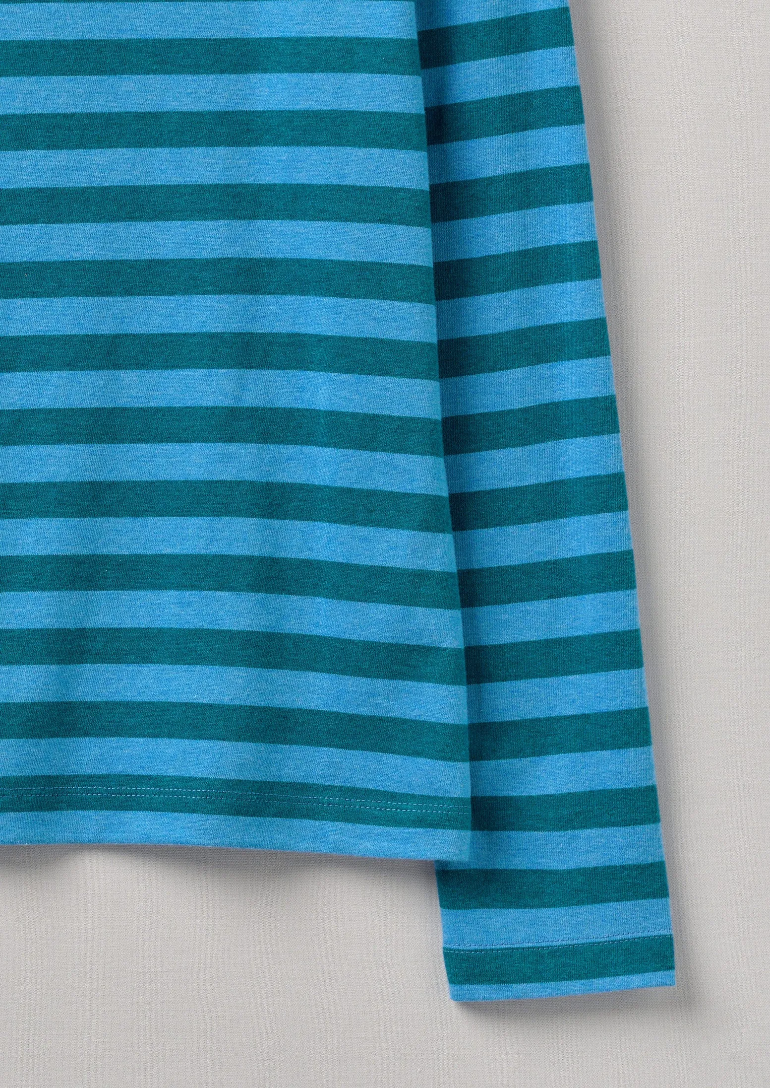 Stripe Soft Cotton Long Sleeve Tee | Blue/Teal sold by TOAST product image thumbnail 5