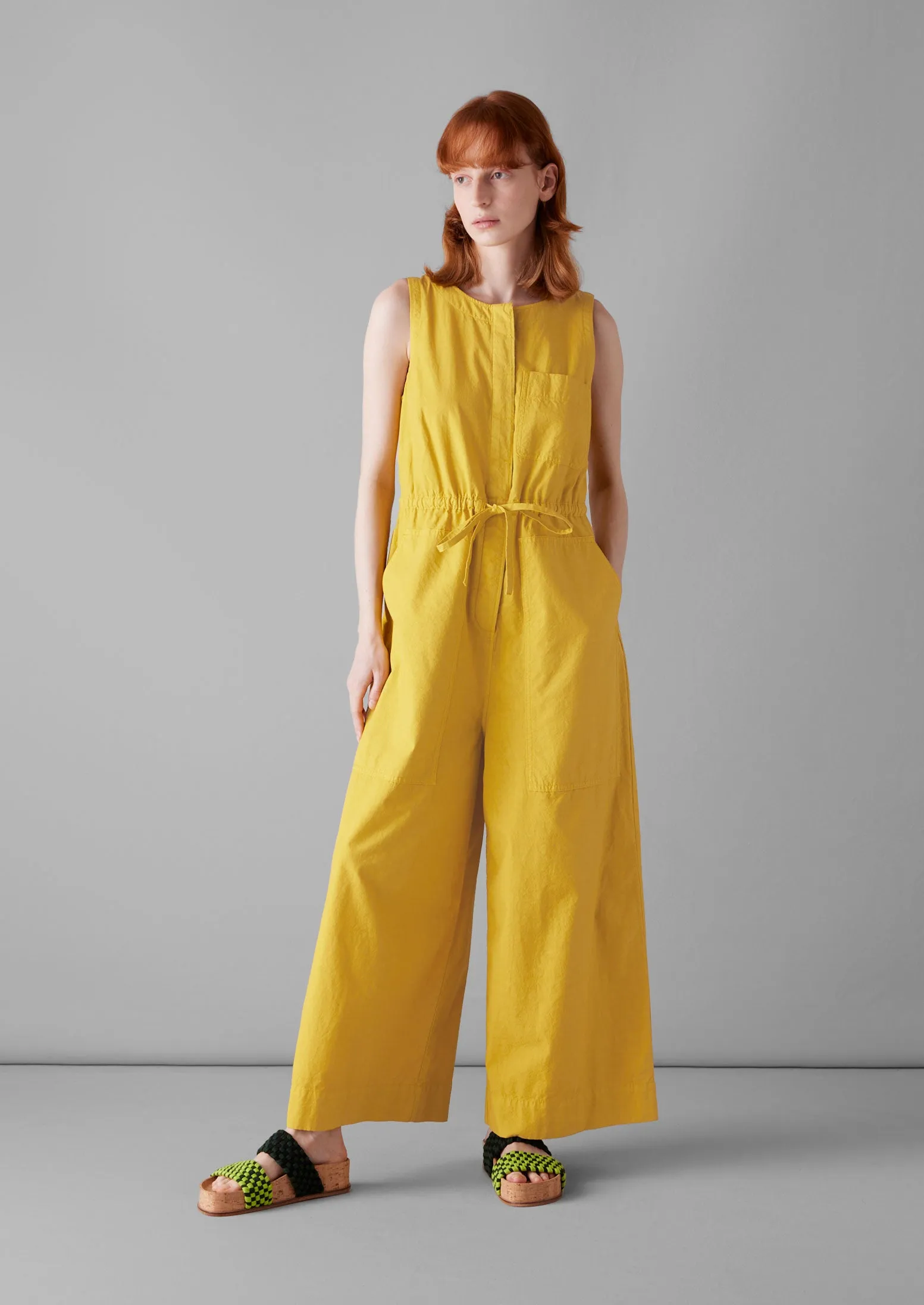 Cotton Linen Wide Leg Jumpsuit | Marigold sold by TOAST product image thumbnail 4