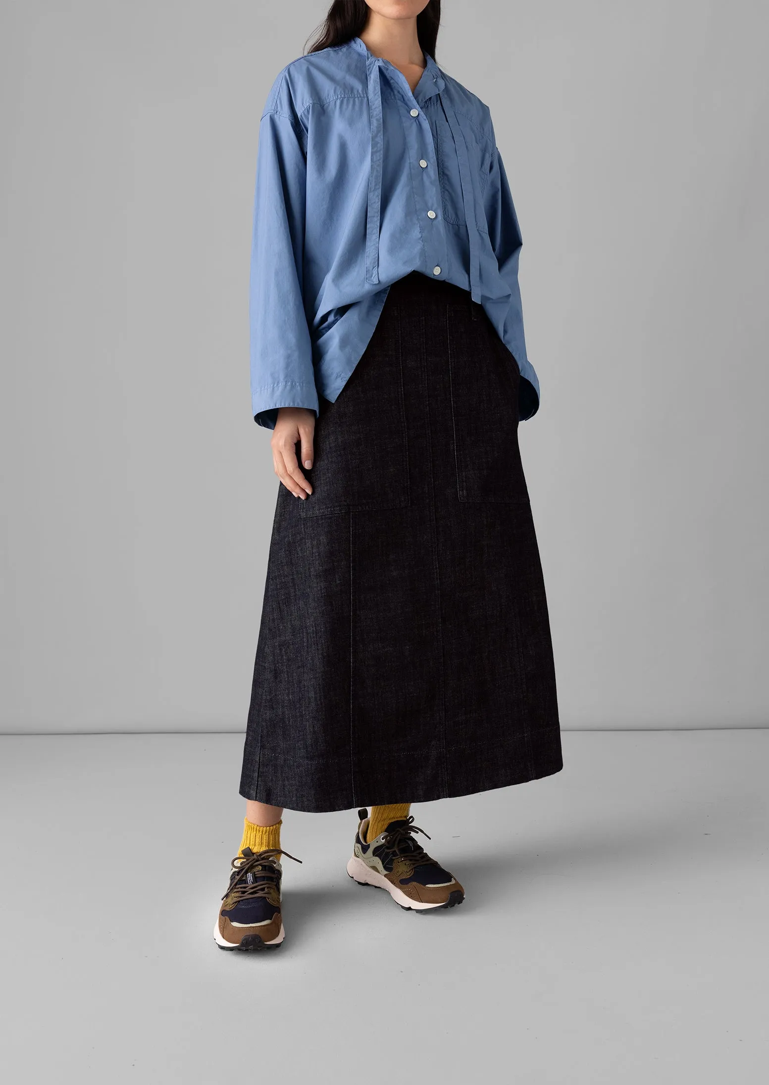 Patch Pocket Organic Indigo Denim Skirt | Indigo sold by TOAST product image thumbnail 2