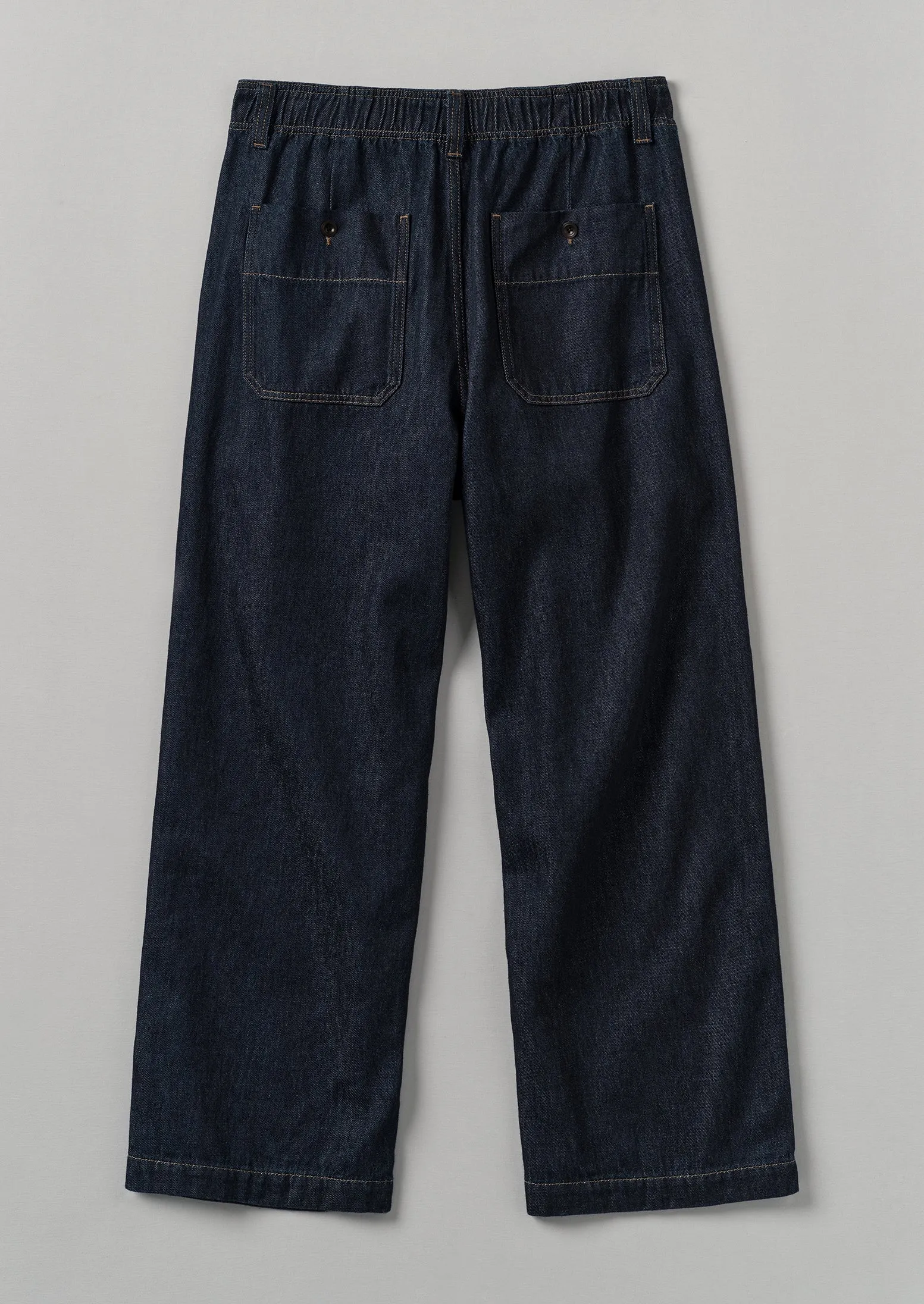 Cotton Hemp Denim Cargo Trousers | Indigo sold by TOAST product image thumbnail 4