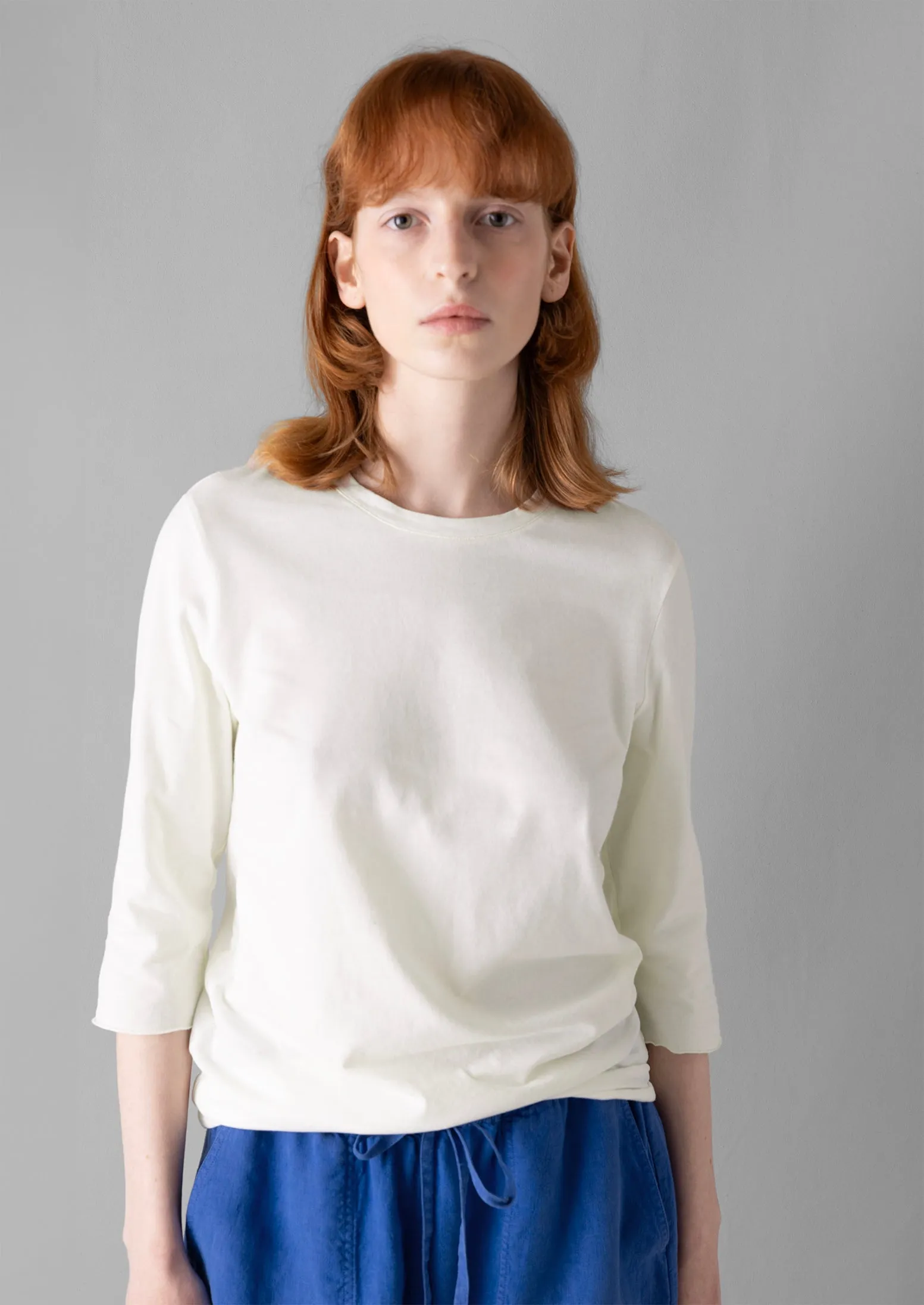 Cotton Half Sleeve Lounge Tee | Chalk sold by TOAST product image thumbnail 2