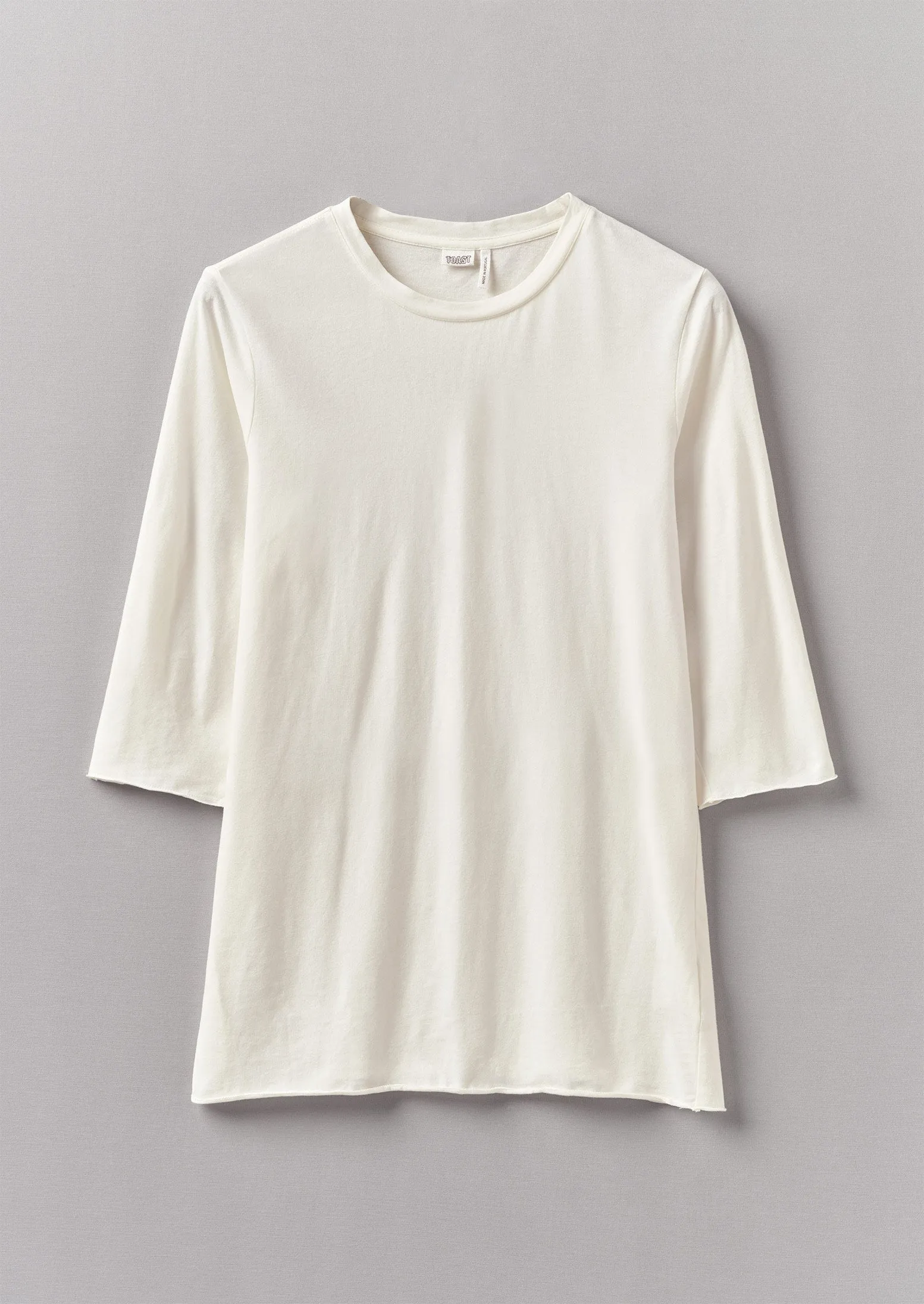 Cotton Half Sleeve Lounge Tee | Chalk sold by TOAST