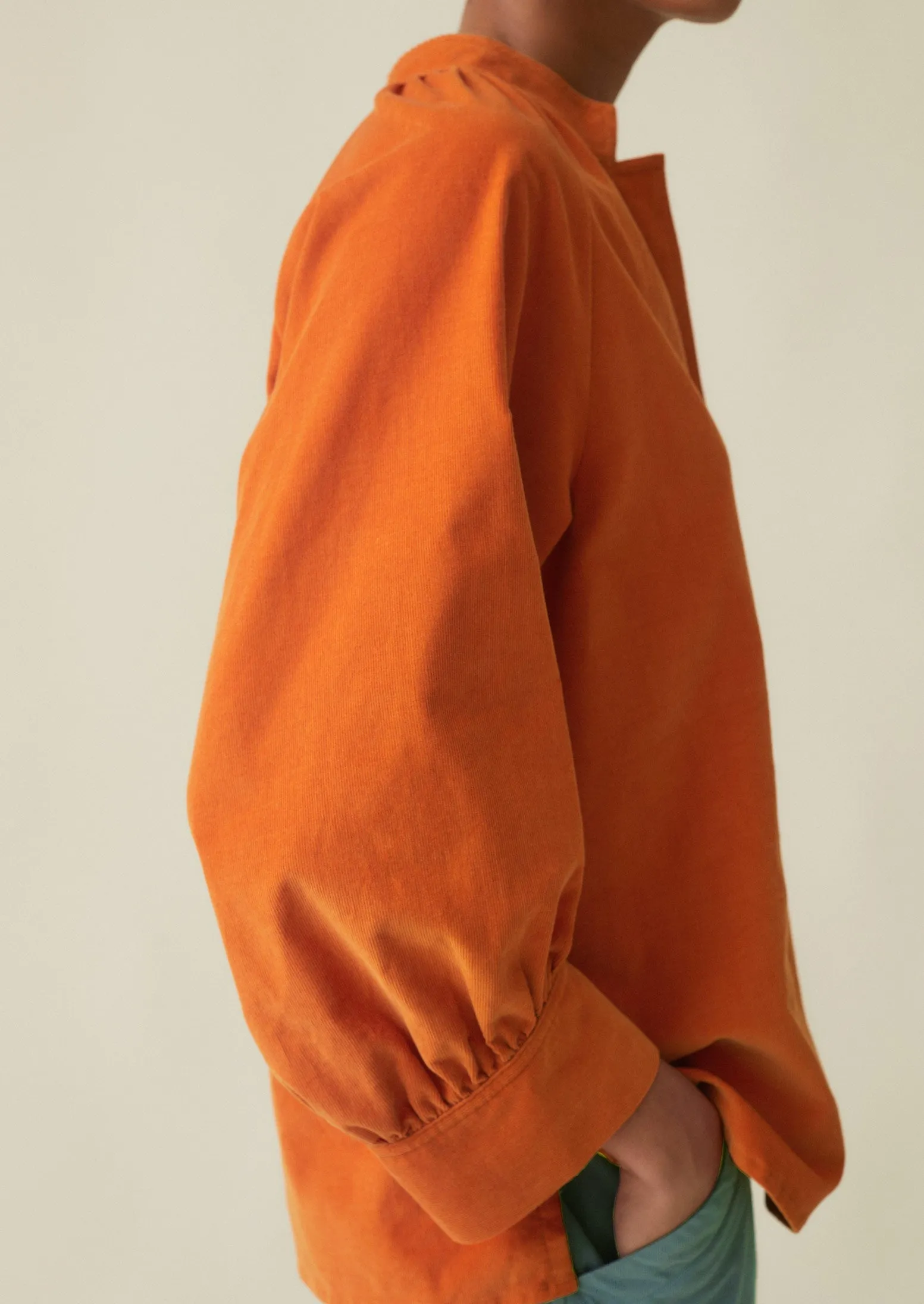 Organic Needlecord Raglan Shirt | Spice sold by TOAST product image thumbnail 5