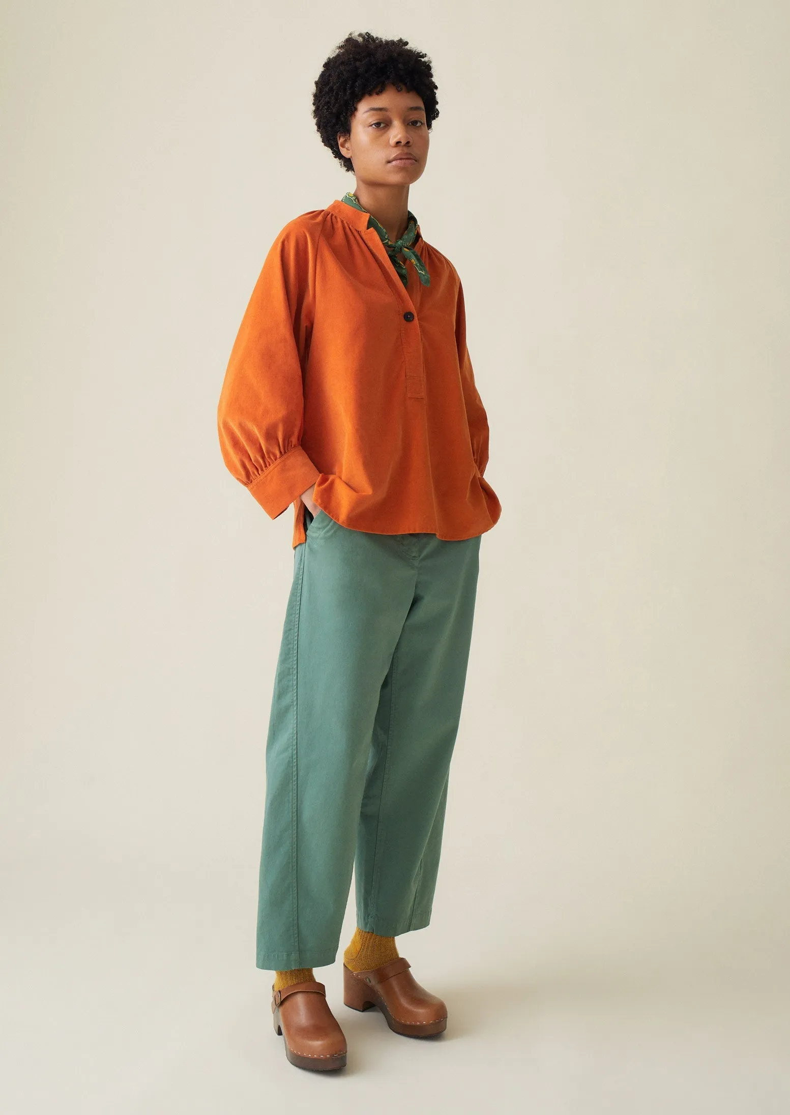 Organic Needlecord Raglan Shirt | Spice sold by TOAST product image thumbnail 2