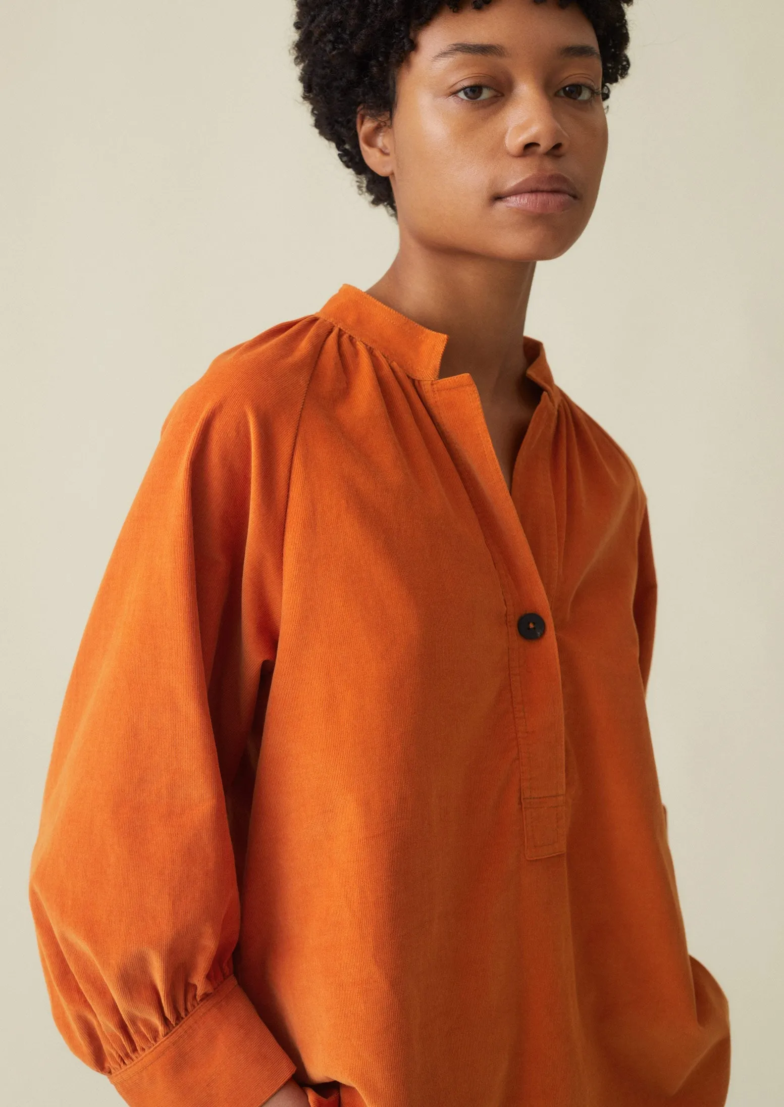 Organic Needlecord Raglan Shirt | Spice sold by TOAST product image thumbnail 3