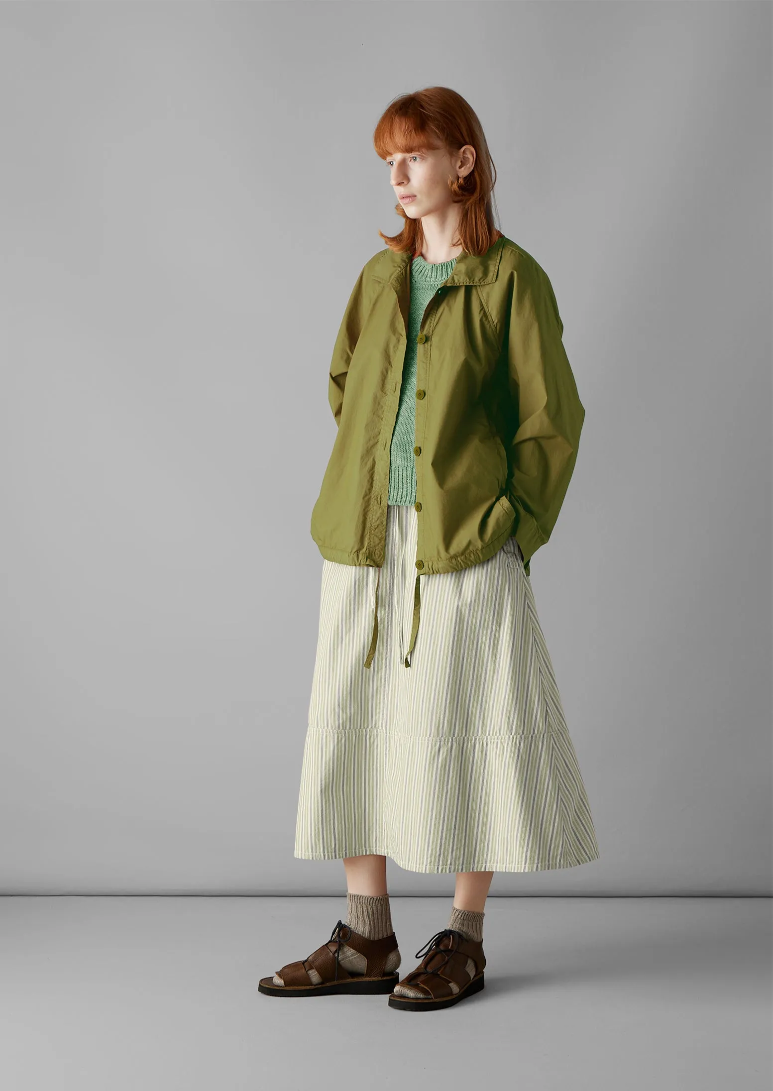 Cotton Poplin Raglan Jacket | Wax Green sold by TOAST product image thumbnail 2
