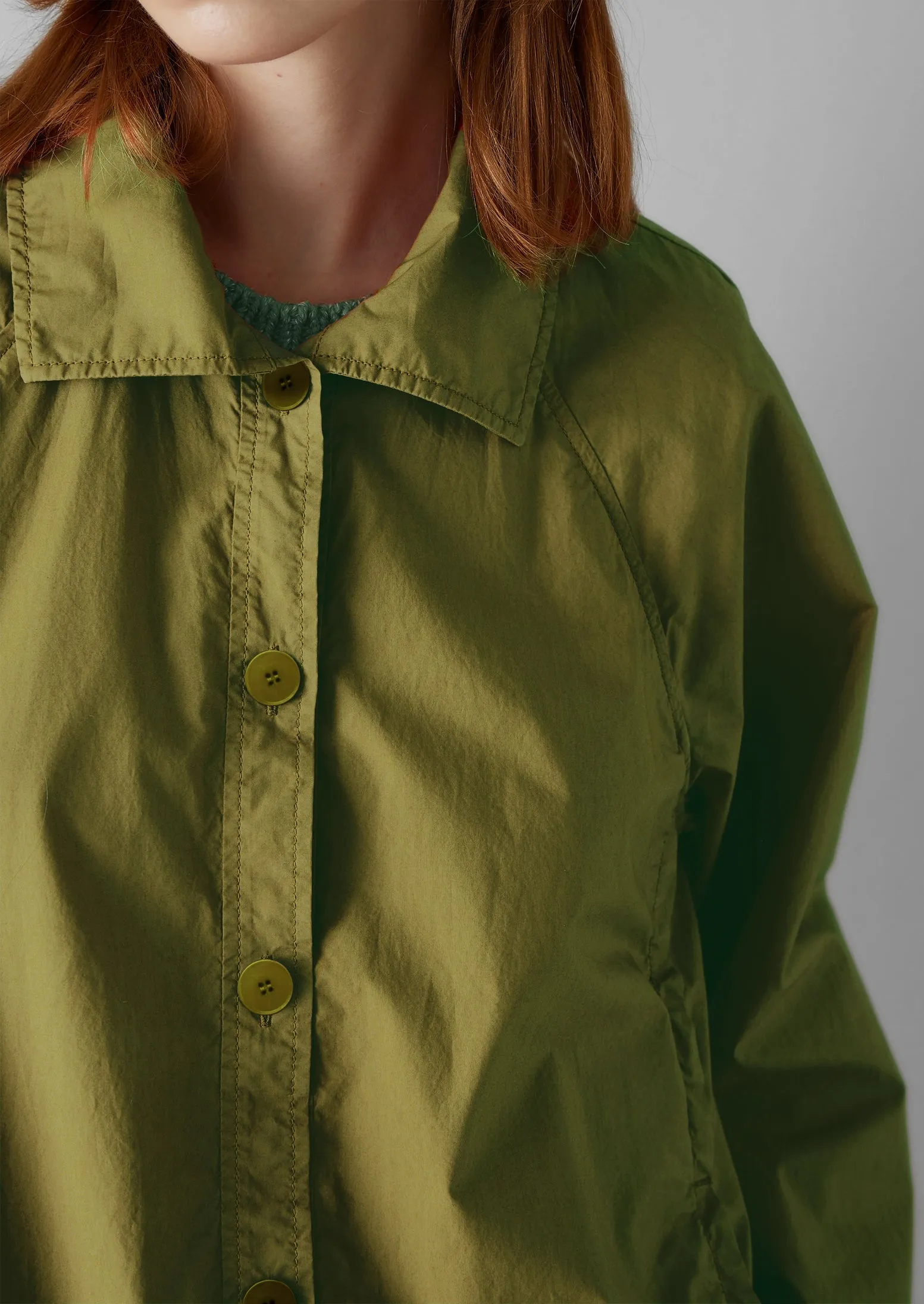 Cotton Poplin Raglan Jacket | Wax Green sold by TOAST product image thumbnail 3