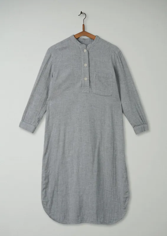 Reworn Cotton Nightdress Size XS (032) | Grey Melange sold by TOAST