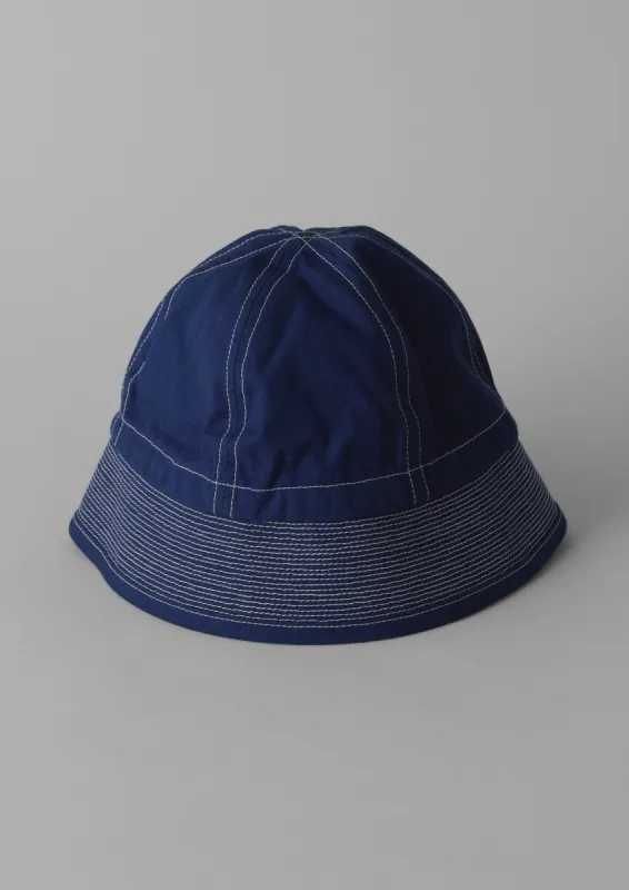 Cableami Canvas Dixie Hat | Blue/Ecru sold by TOAST