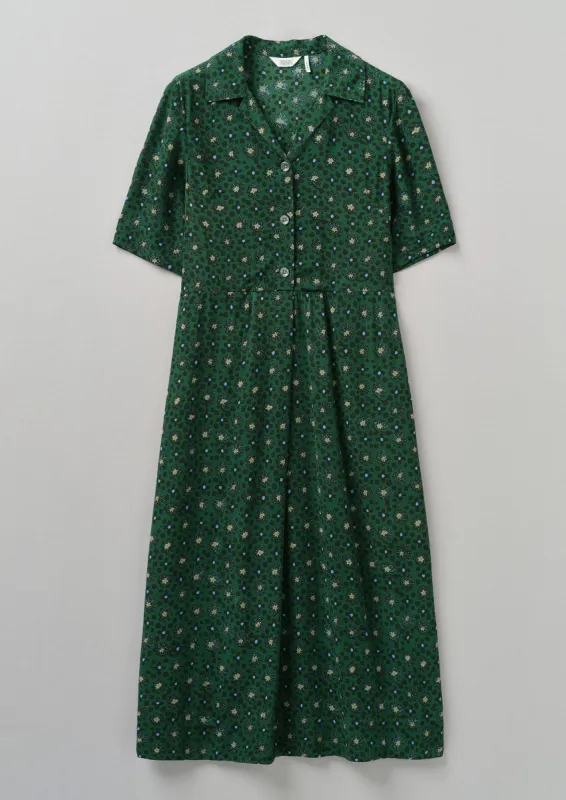 Dotty Print Crepe Shirt Dress | Posy Green sold by TOAST
